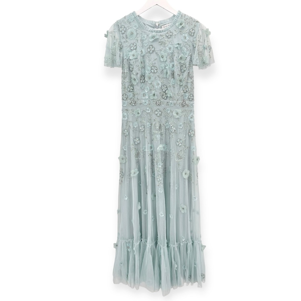 Mac Duggal Mint Green Embellished Midi Dress - Picture 3 of 12